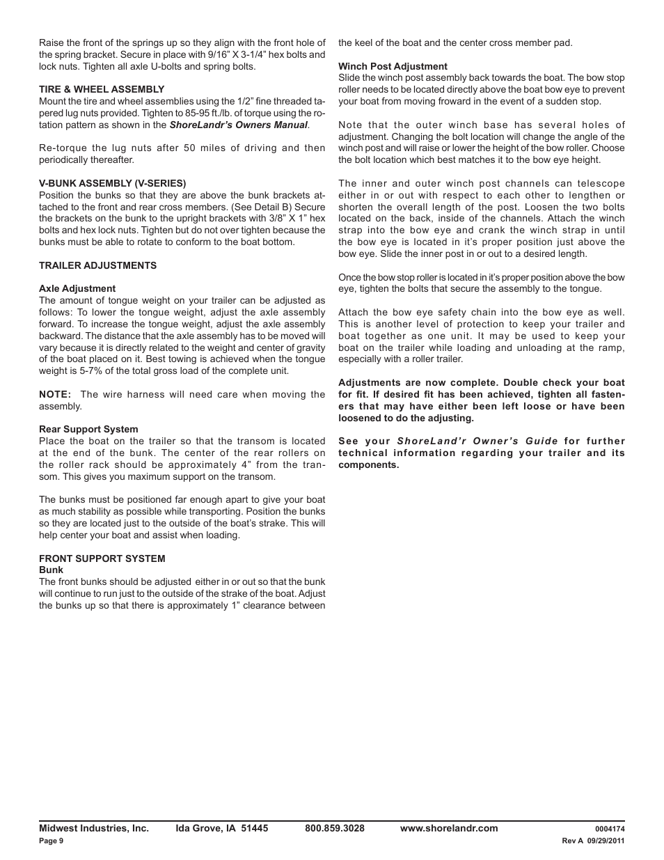 ShoreLand'r LAV22L V.1 User Manual | Page 9 / 10