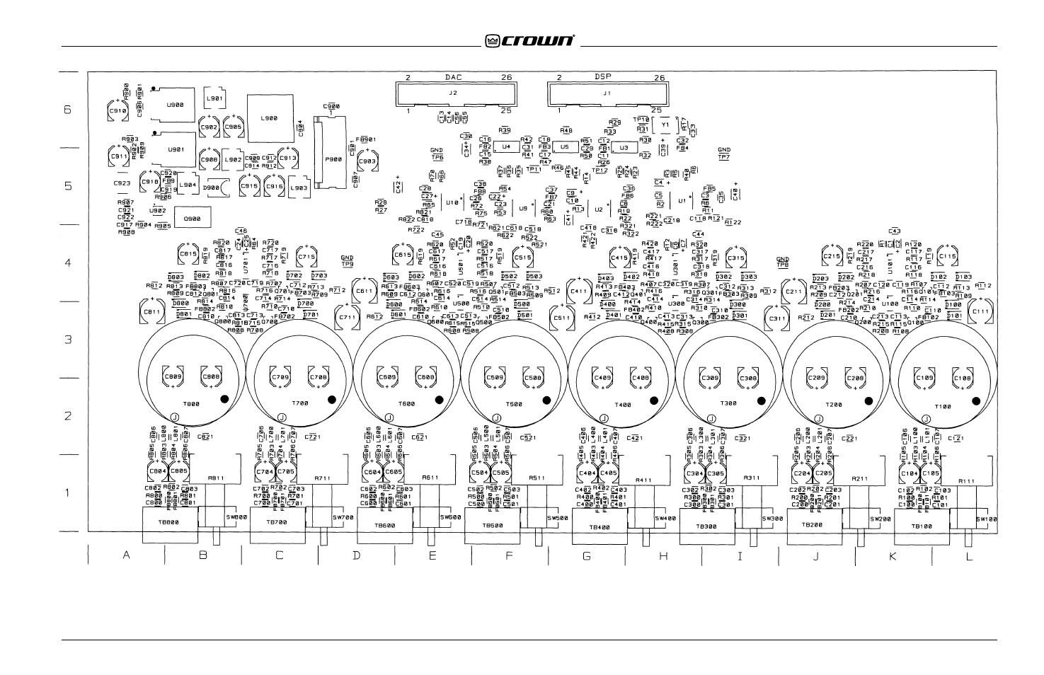 Component map | Crown Audio IQ-USM 810 User Manual | Page 153 / 172