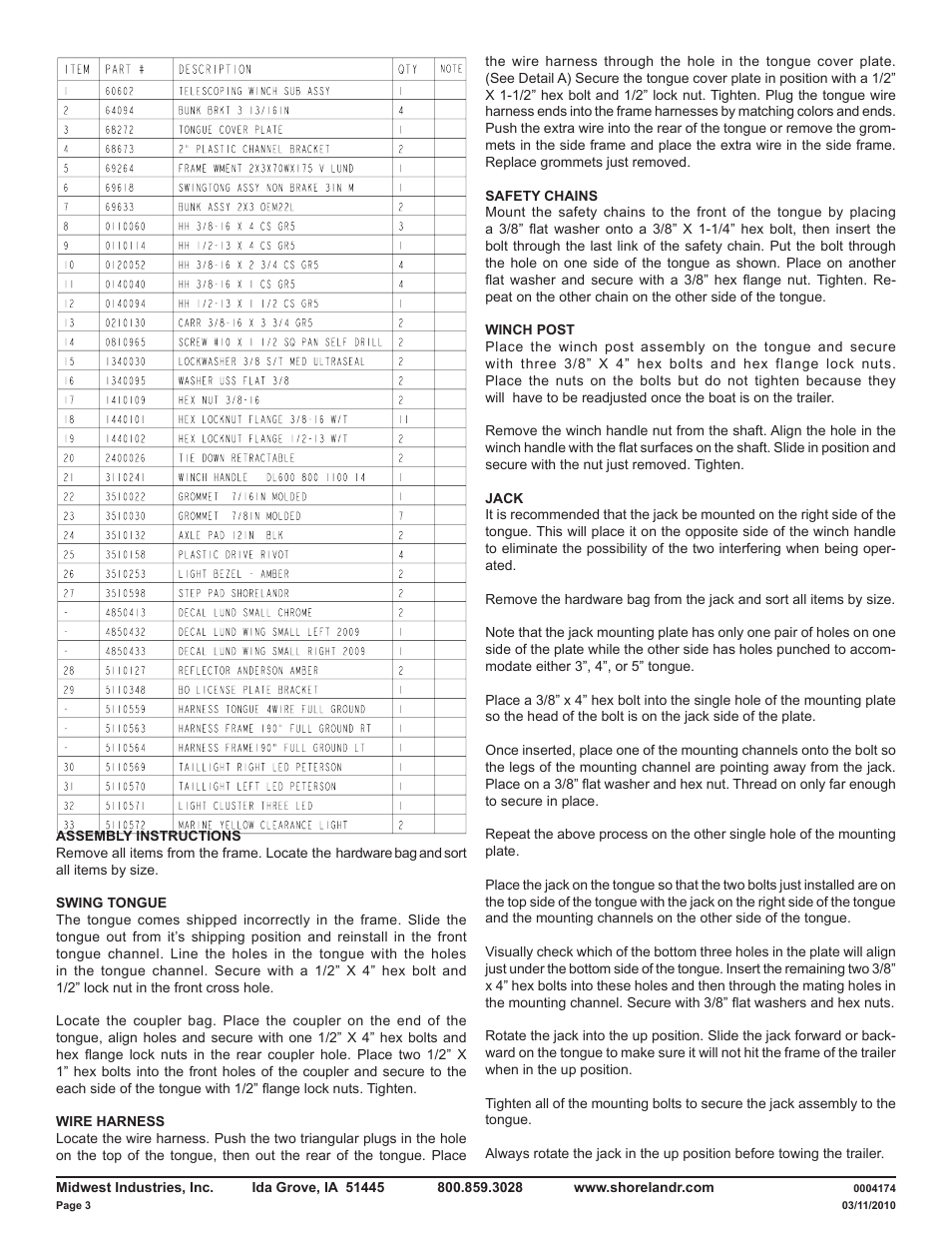 ShoreLand'r LAV22L V.2 User Manual | Page 3 / 10
