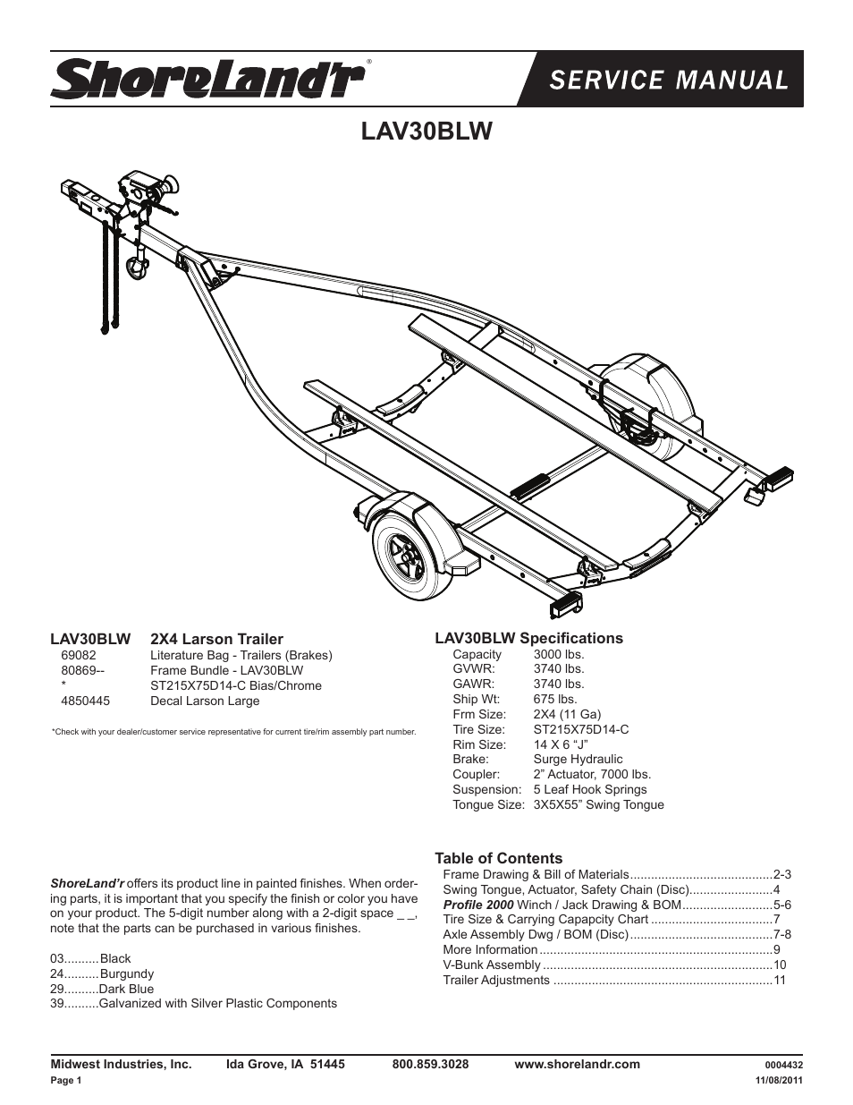 ShoreLand'r LAV30BLW User Manual | 12 pages