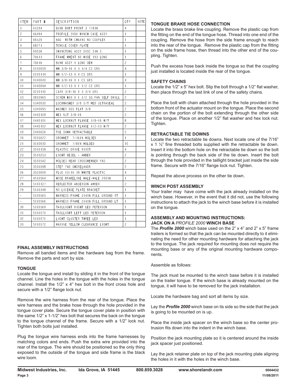 ShoreLand'r LAV30BLW User Manual | Page 3 / 12