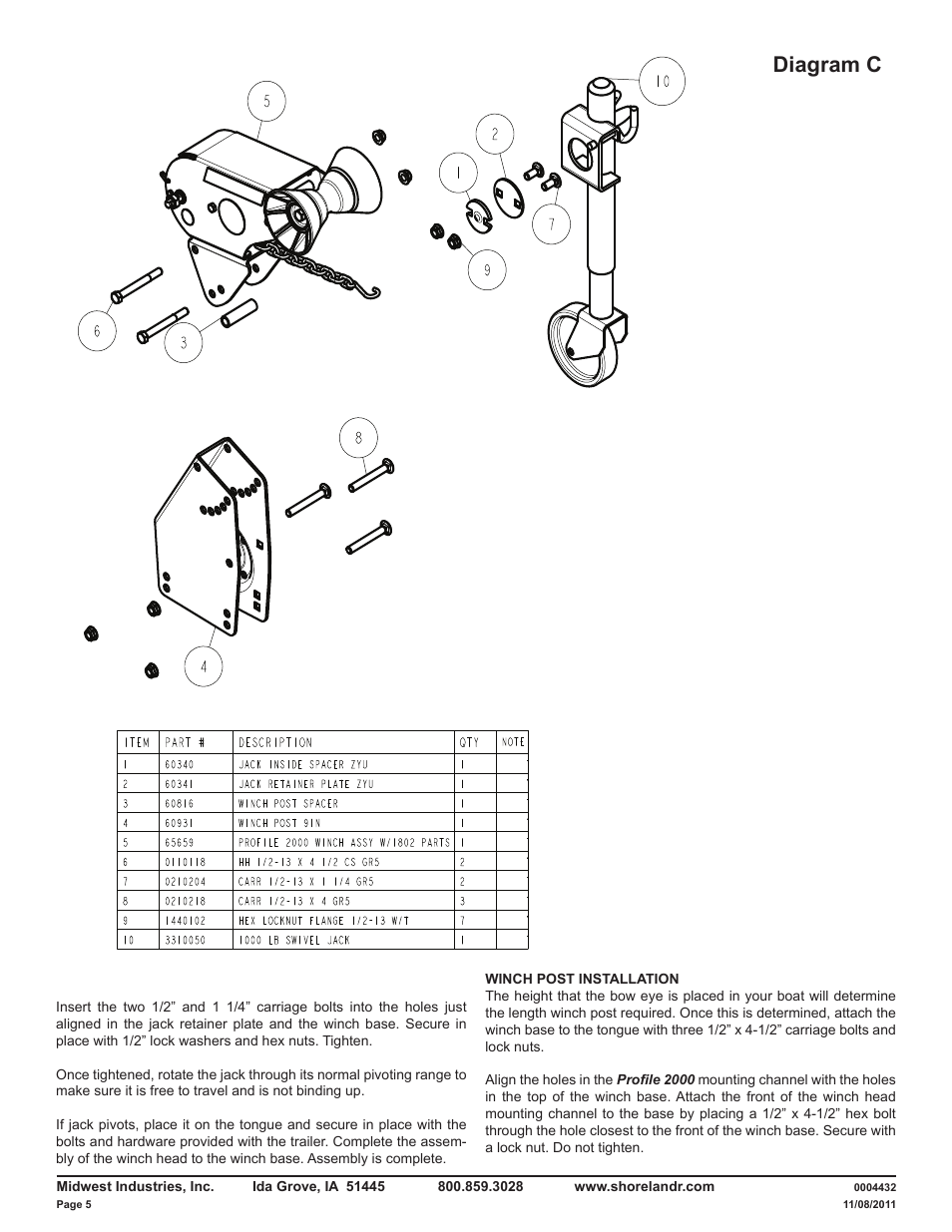 Diagram c | ShoreLand'r LAV30BLW User Manual | Page 5 / 12