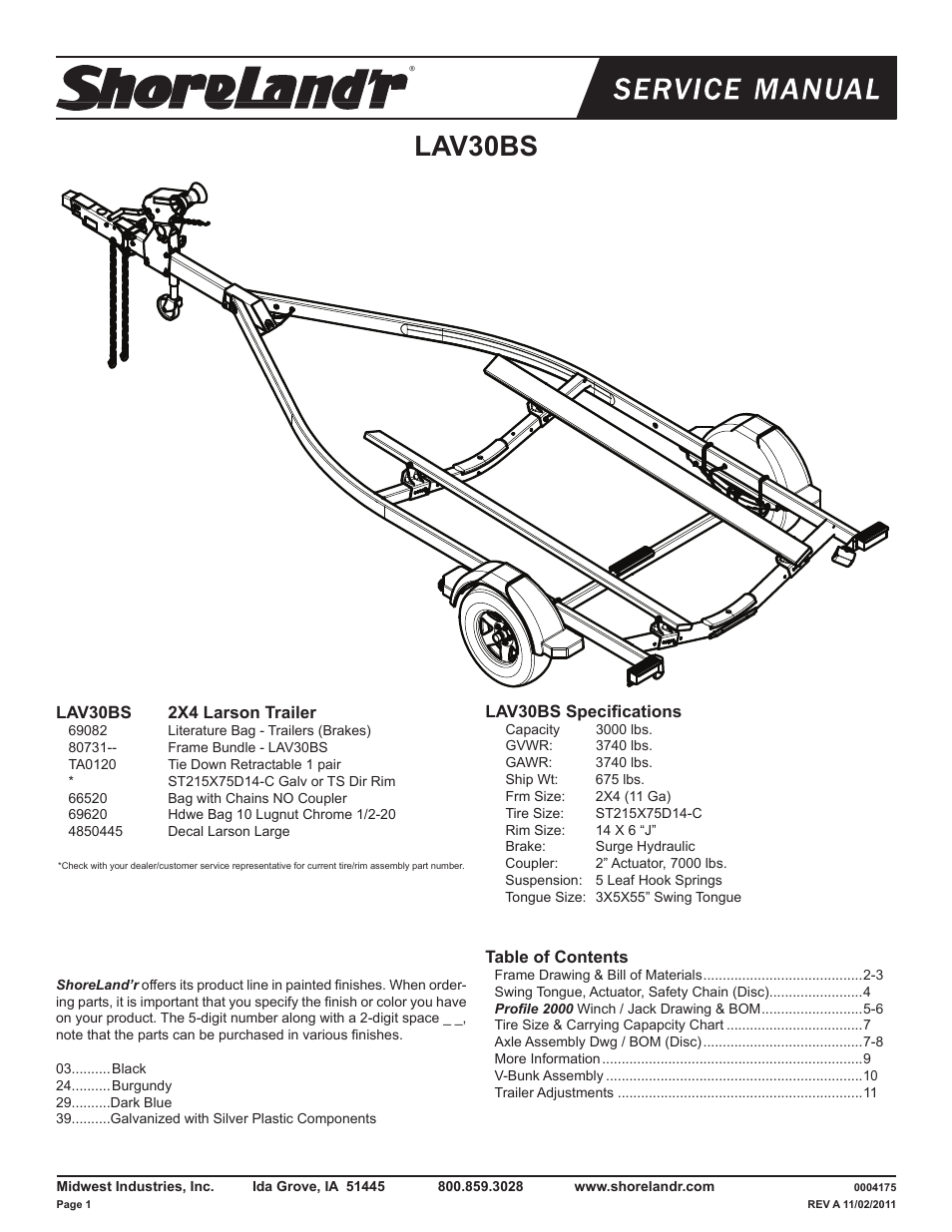 ShoreLand'r LAV30BS V.1 User Manual | 12 pages