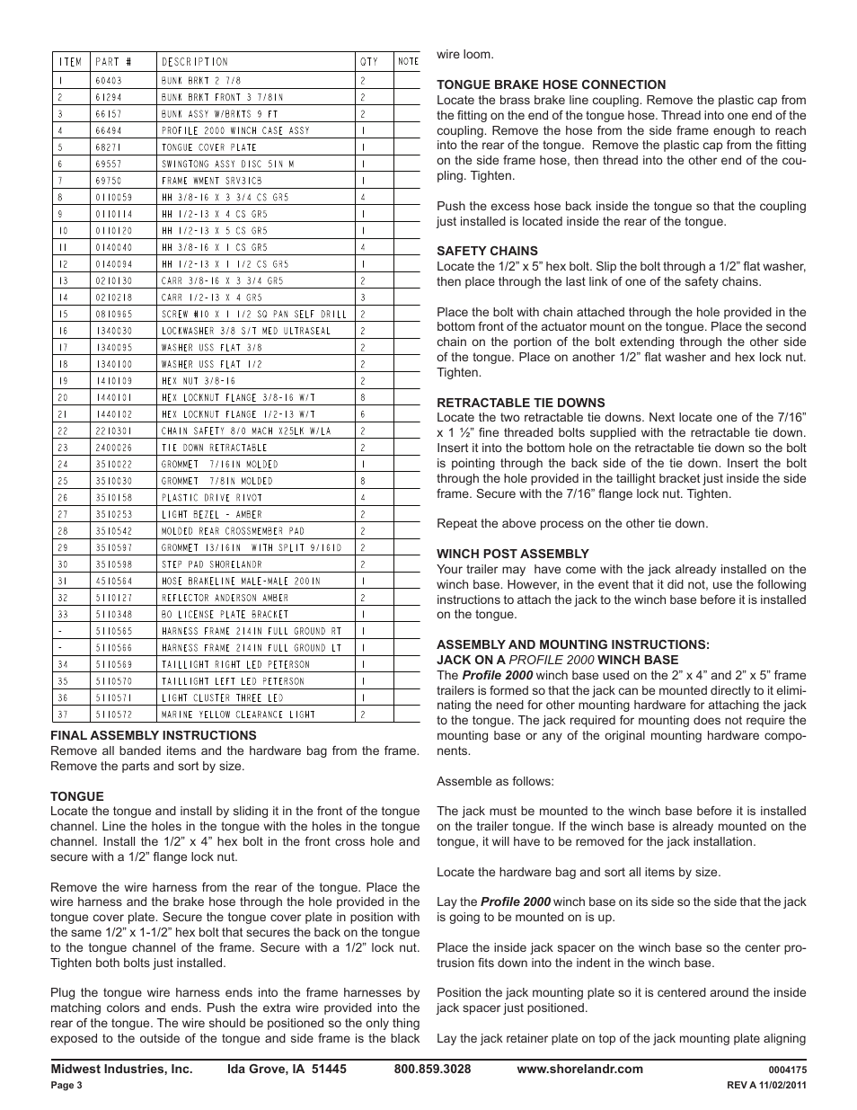 ShoreLand'r LAV30BS V.1 User Manual | Page 3 / 12