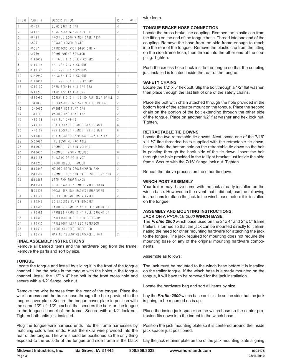 ShoreLand'r LAV30BS V.2 User Manual | Page 3 / 12
