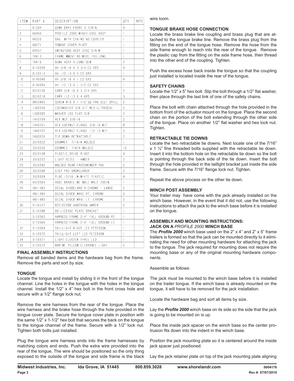 ShoreLand'r LAV34BLW V.1 User Manual | Page 3 / 12