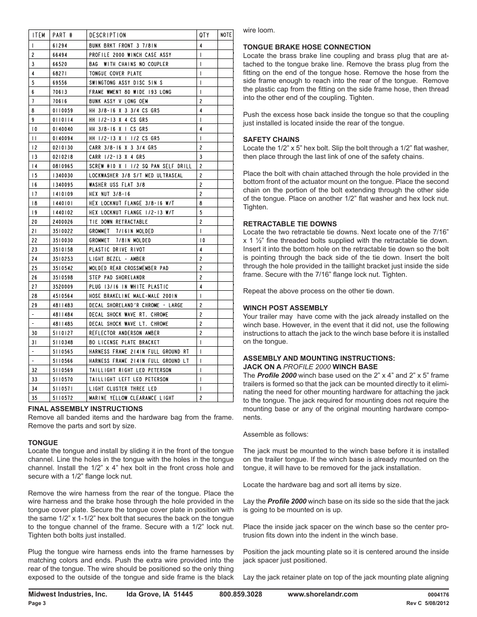 ShoreLand'r LAV34BLW V.2 User Manual | Page 3 / 12