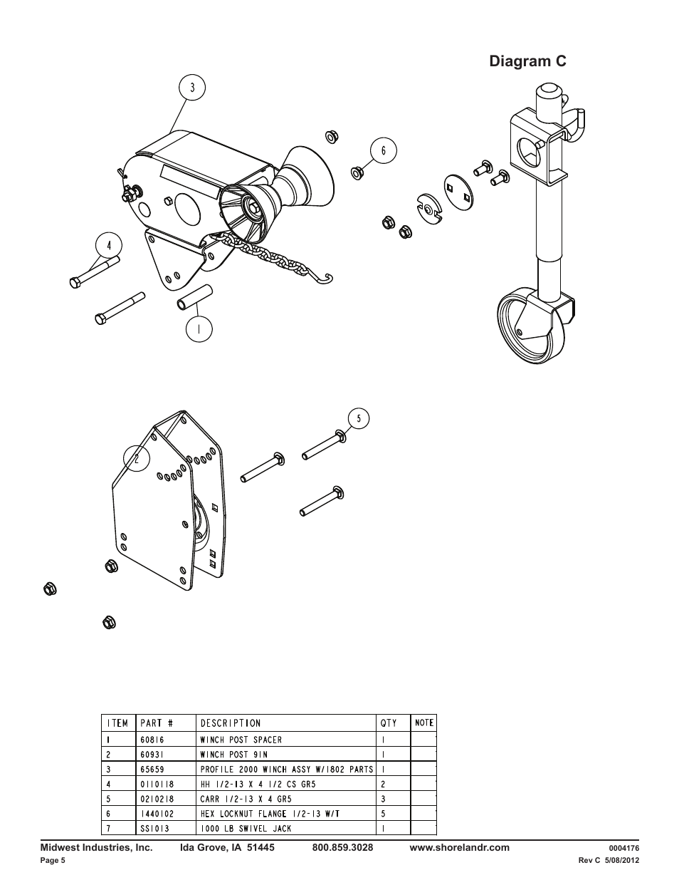 Diagram c | ShoreLand'r LAV34BLW V.2 User Manual | Page 5 / 12