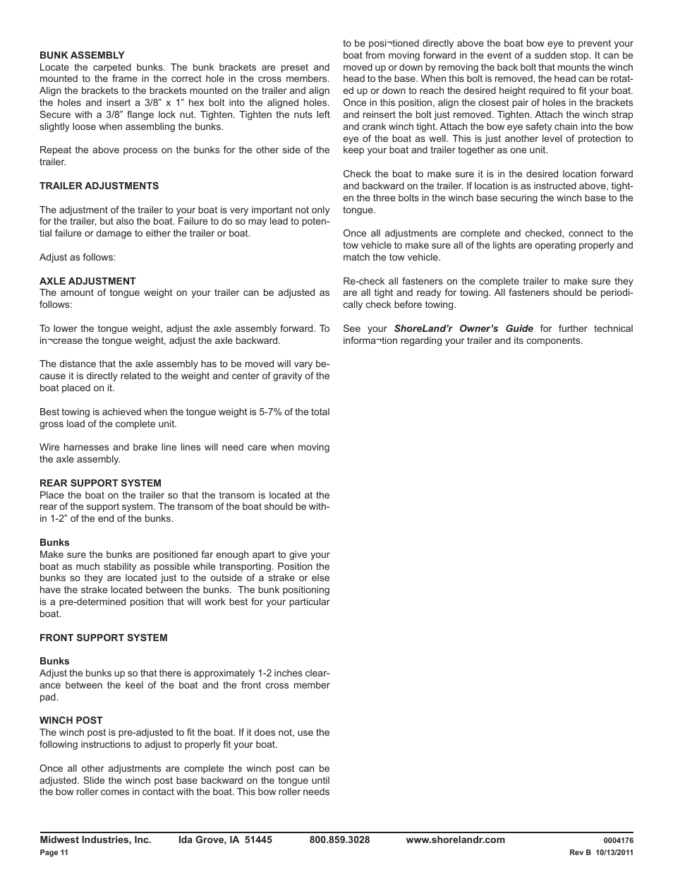 ShoreLand'r LAV34BLW V.3 User Manual | Page 11 / 12
