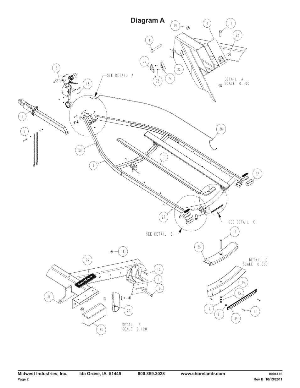Diagram a | ShoreLand'r LAV34BLW V.3 User Manual | Page 2 / 12