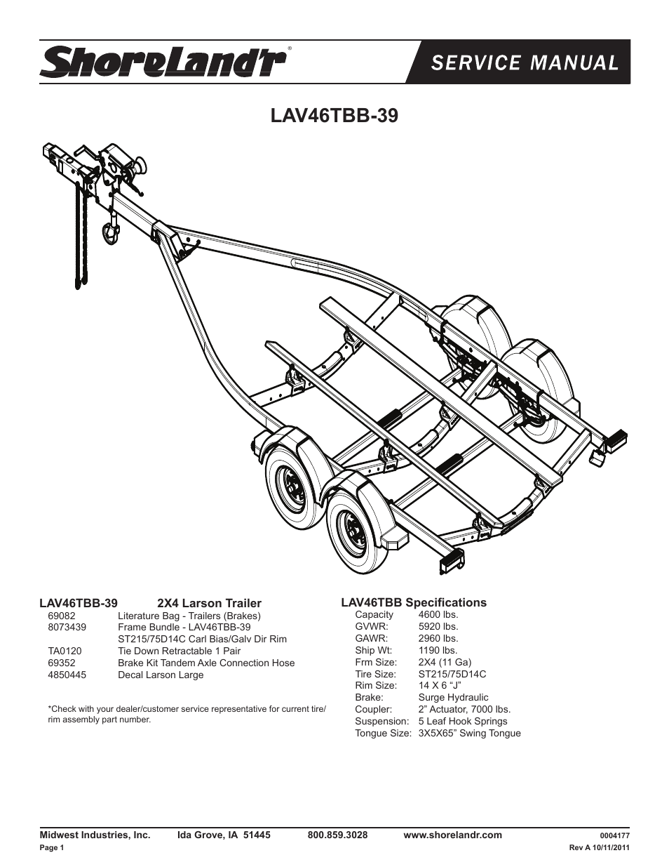 ShoreLand'r LAV46TBB V.1 User Manual | 13 pages