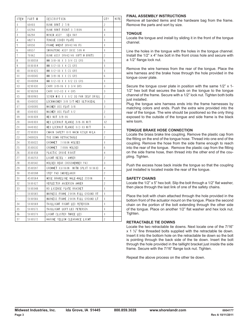 ShoreLand'r LAV46TBB V.1 User Manual | Page 3 / 13