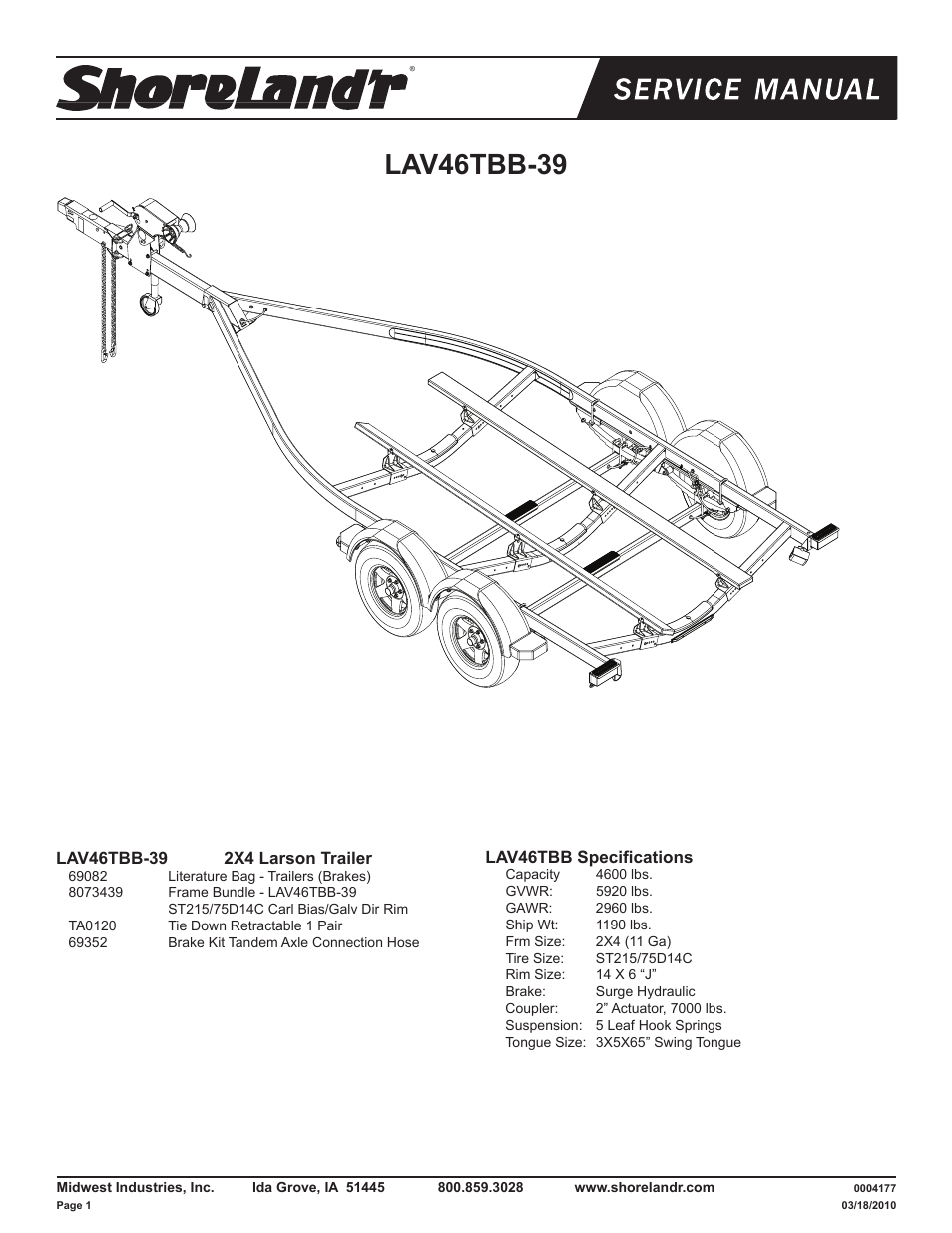 ShoreLand'r LAV46TBB V.2 User Manual | 13 pages