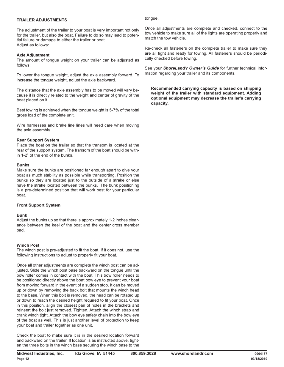 ShoreLand'r LAV46TBB V.2 User Manual | Page 12 / 13