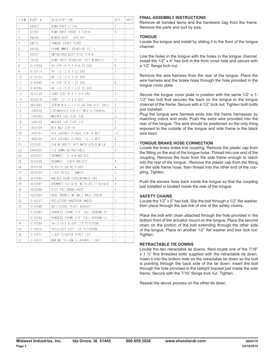ShoreLand'r LAV46TCBB V.1 User Manual | Page 3 / 13