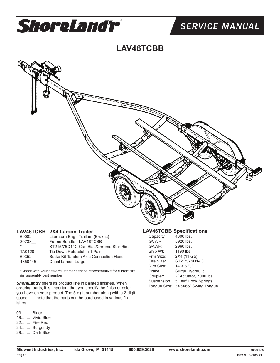 ShoreLand'r LAV46TCBB V.2 User Manual | 13 pages