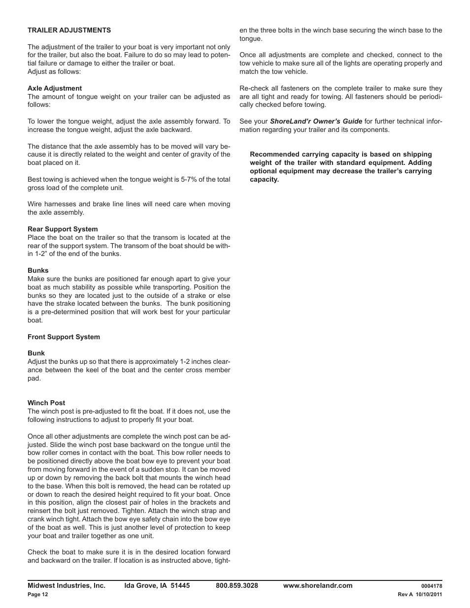 ShoreLand'r LAV46TCBB V.2 User Manual | Page 12 / 13