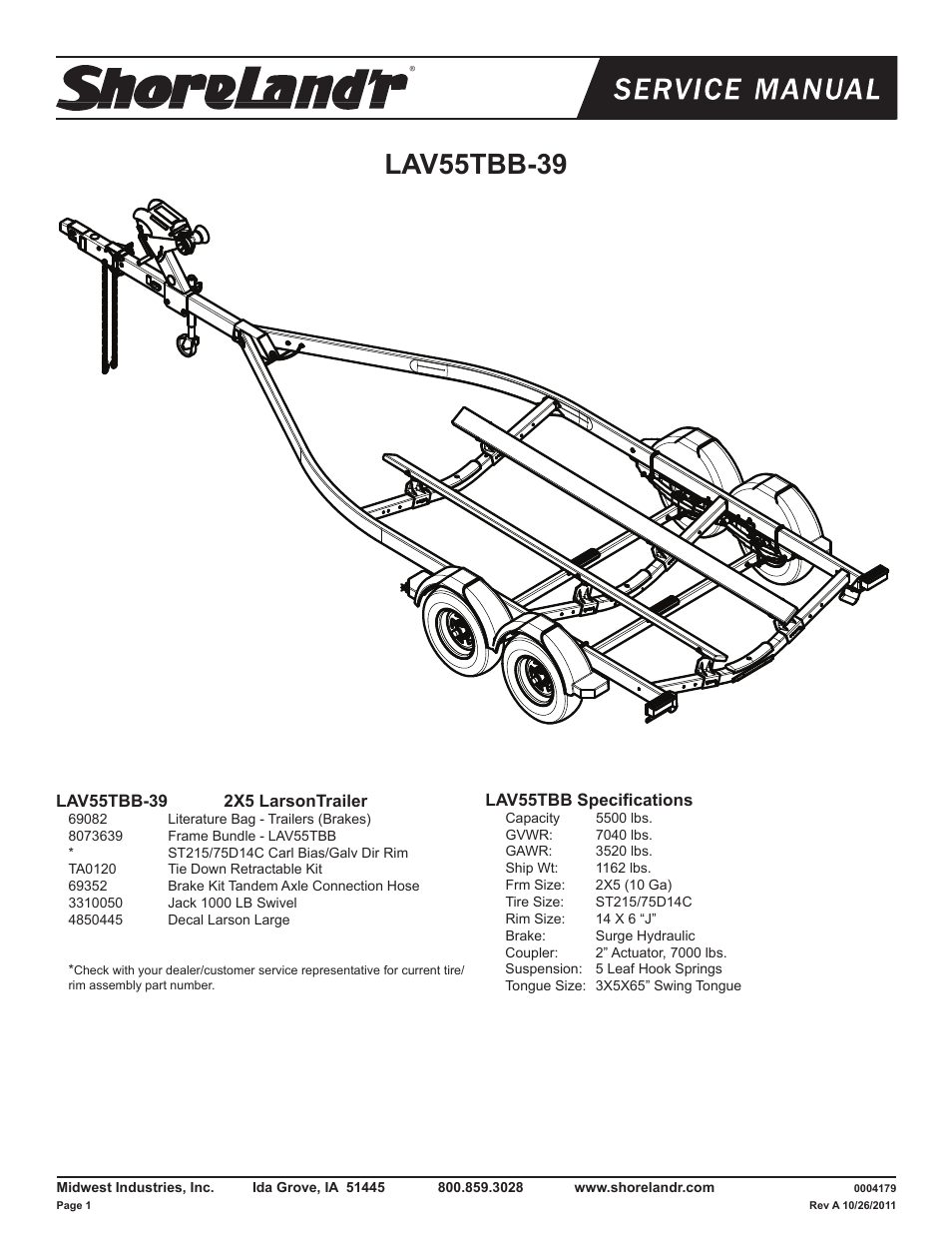 ShoreLand'r LAV55TBB V.1 User Manual | 13 pages
