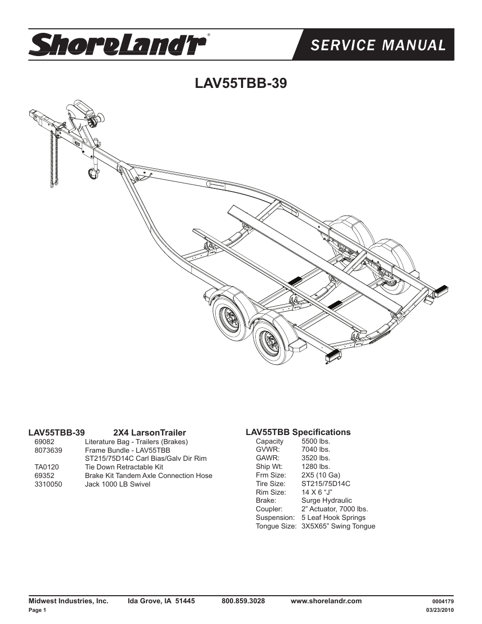 ShoreLand'r LAV55TBB V.2 User Manual | 13 pages