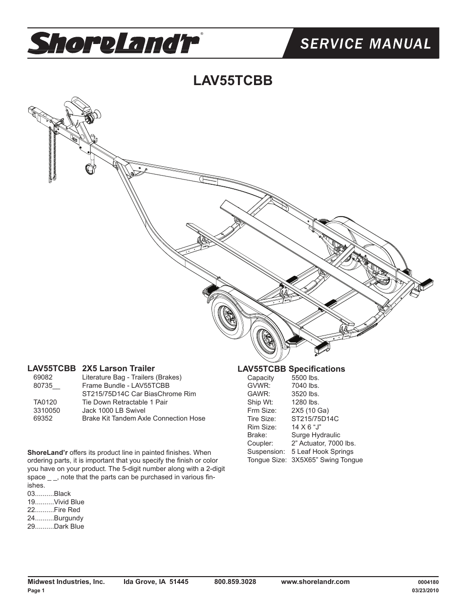 ShoreLand'r LAV55TCBB V.1 User Manual | 13 pages