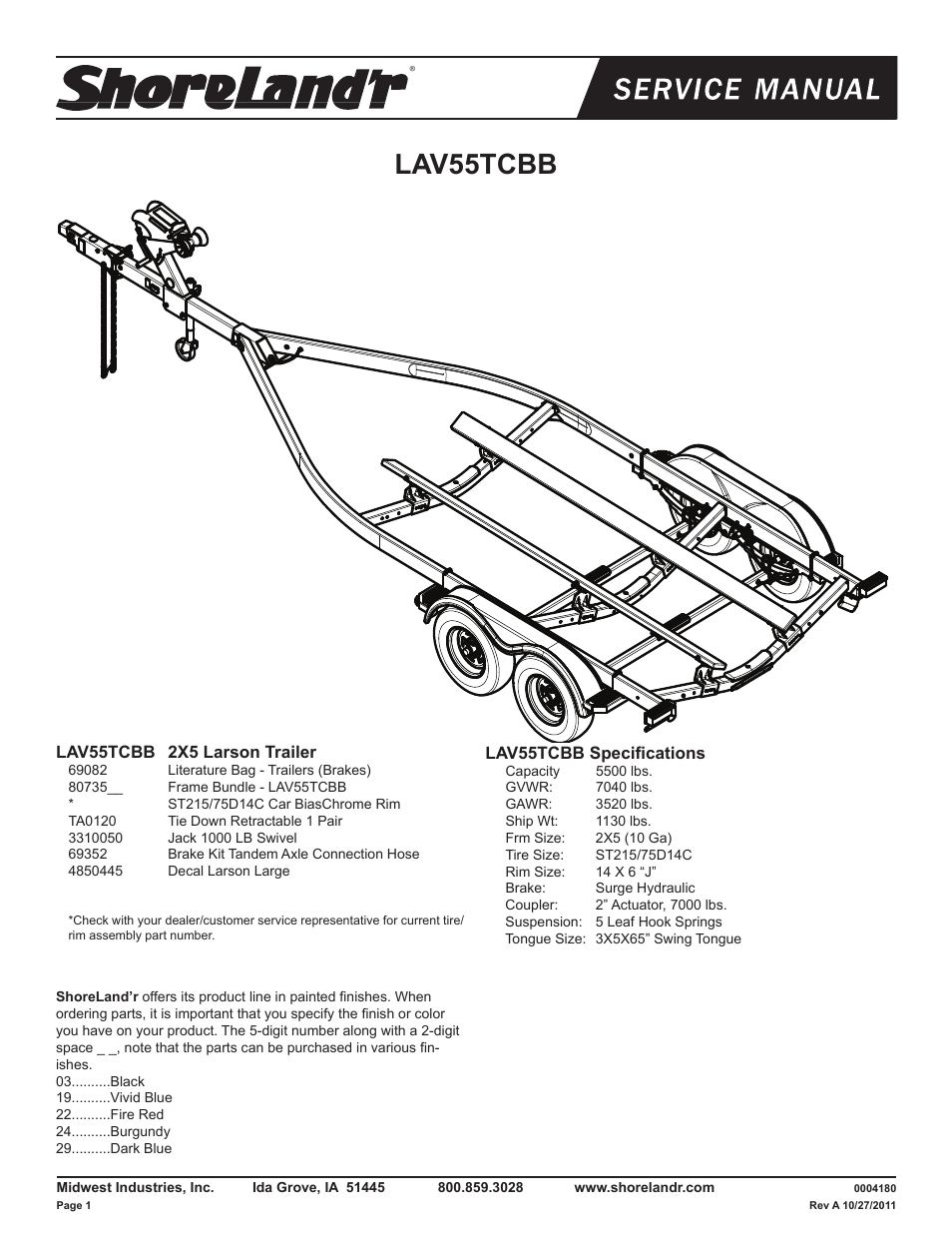ShoreLand'r LAV55TCBB V.2 User Manual | 13 pages