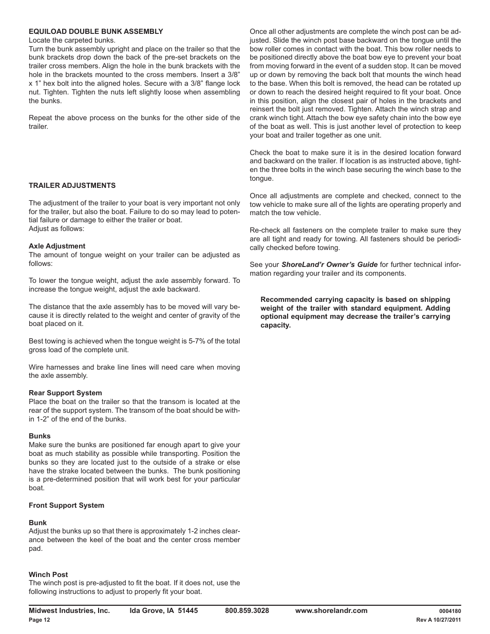 ShoreLand'r LAV55TCBB V.2 User Manual | Page 12 / 13