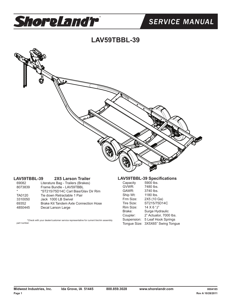 ShoreLand'r LAV59TBBL V.1 User Manual | 13 pages