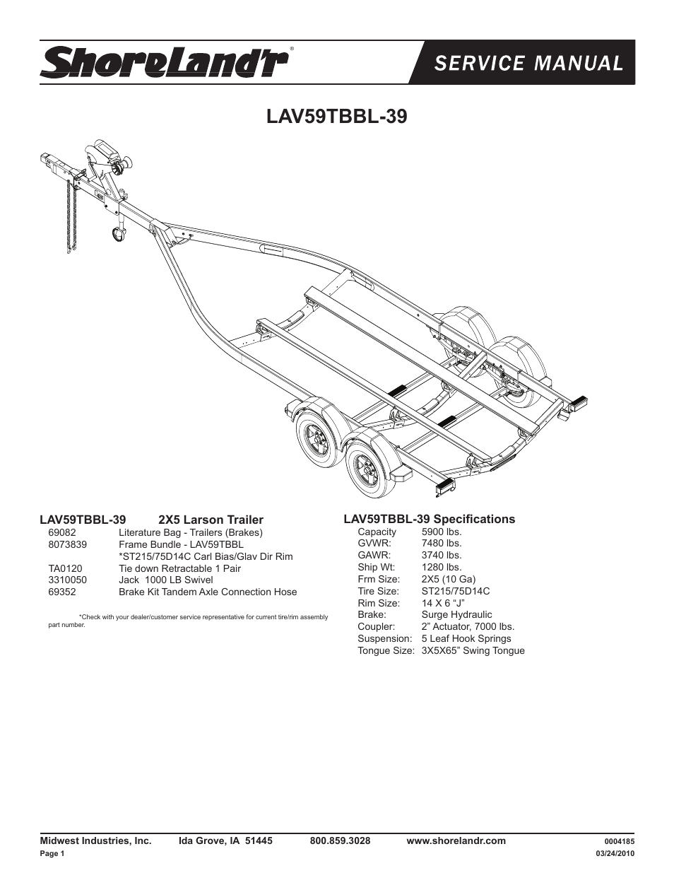 ShoreLand'r LAV59TBBL V.2 User Manual | 13 pages