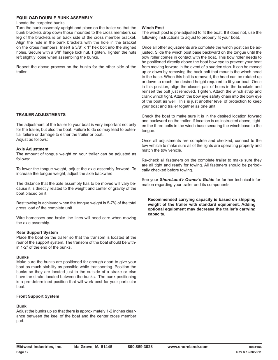 ShoreLand'r LAV59TCBBL V.2 User Manual | Page 12 / 13