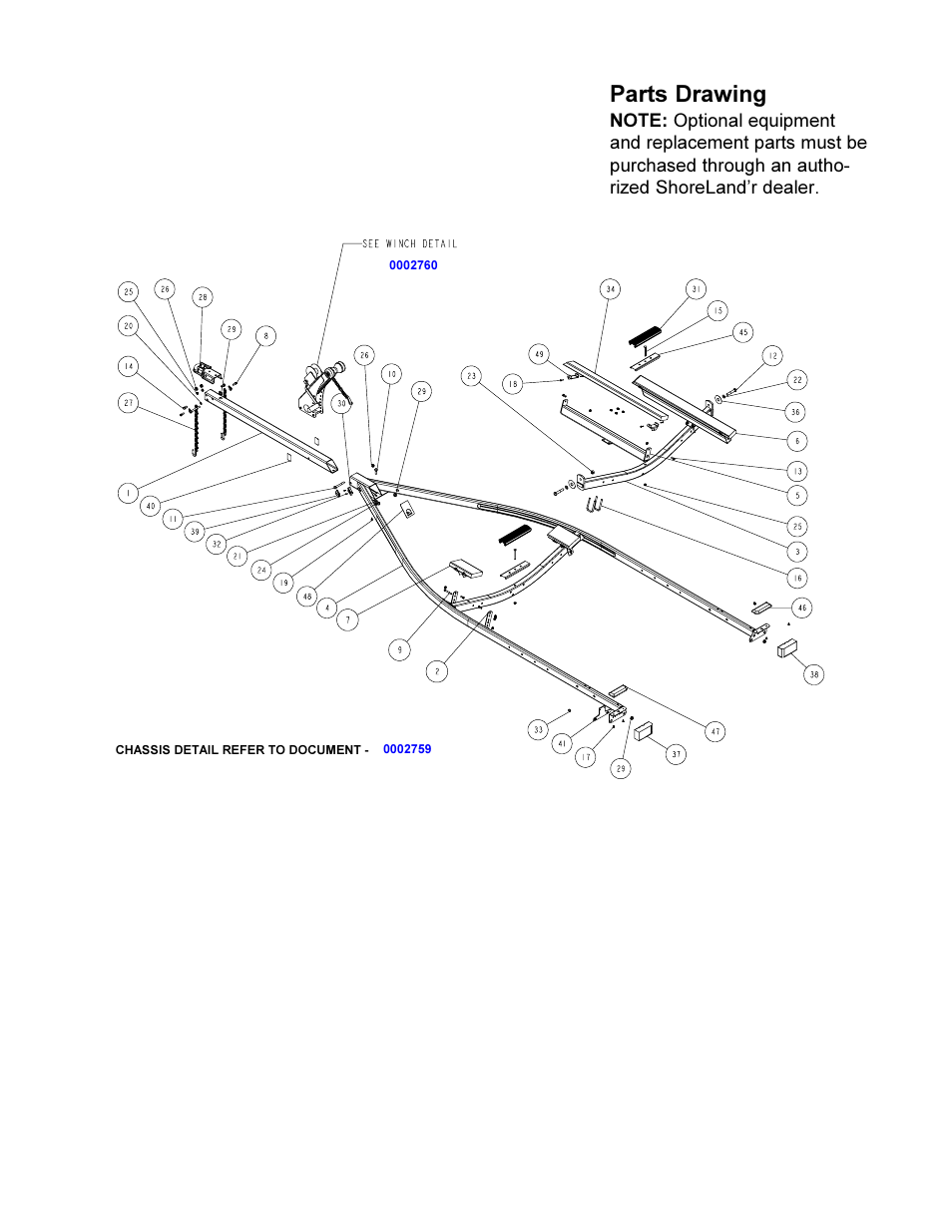 Parts drawing | ShoreLand'r LIB15 User Manual | Page 3 / 8