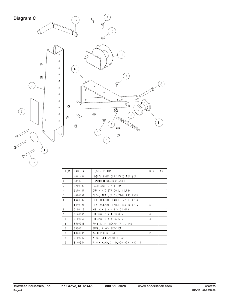 Diagram c | ShoreLand'r LUB14TL V.1 User Manual | Page 6 / 8