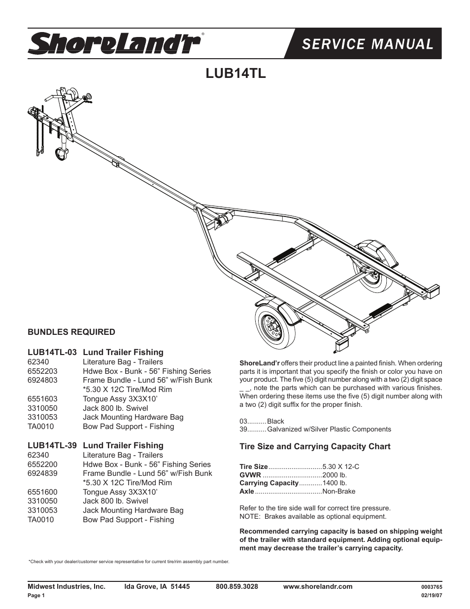 ShoreLand'r LUB14TL V.2 User Manual | 8 pages