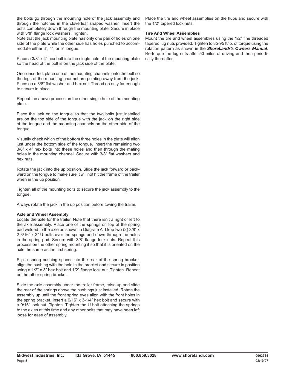 ShoreLand'r LUB14TL V.2 User Manual | Page 5 / 8