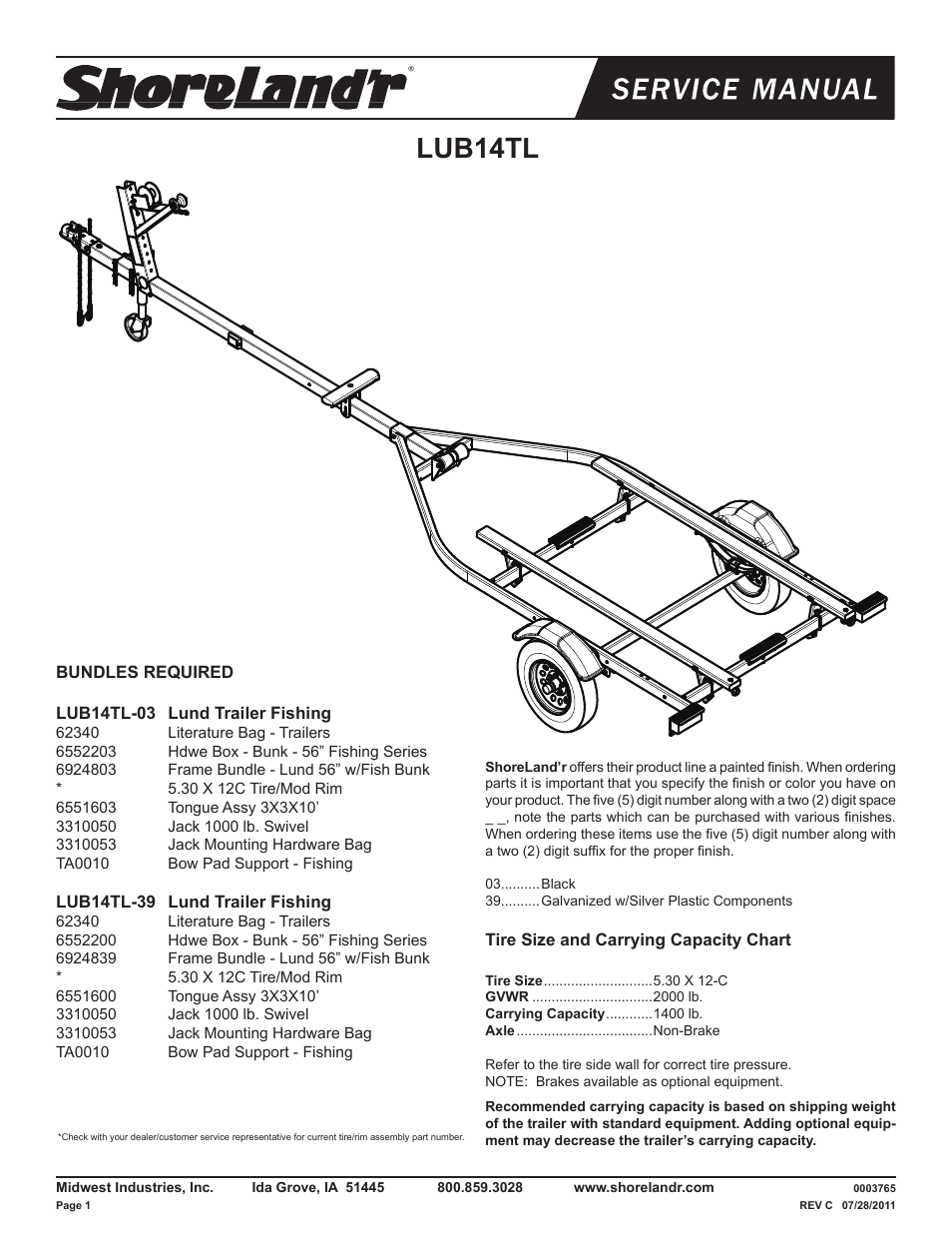 ShoreLand'r LUB14TL V.3 User Manual | 8 pages