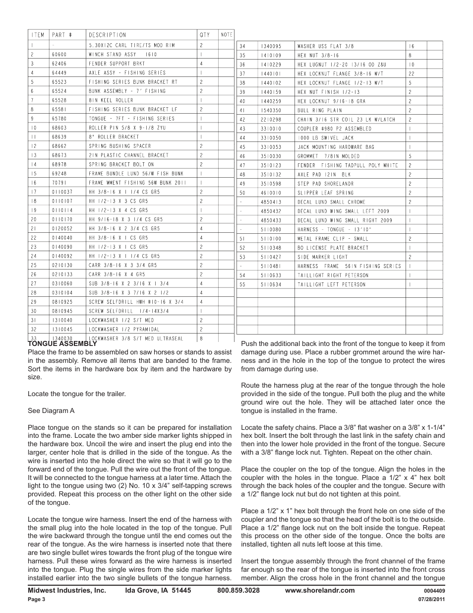 ShoreLand'r LUB14TS User Manual | Page 3 / 8