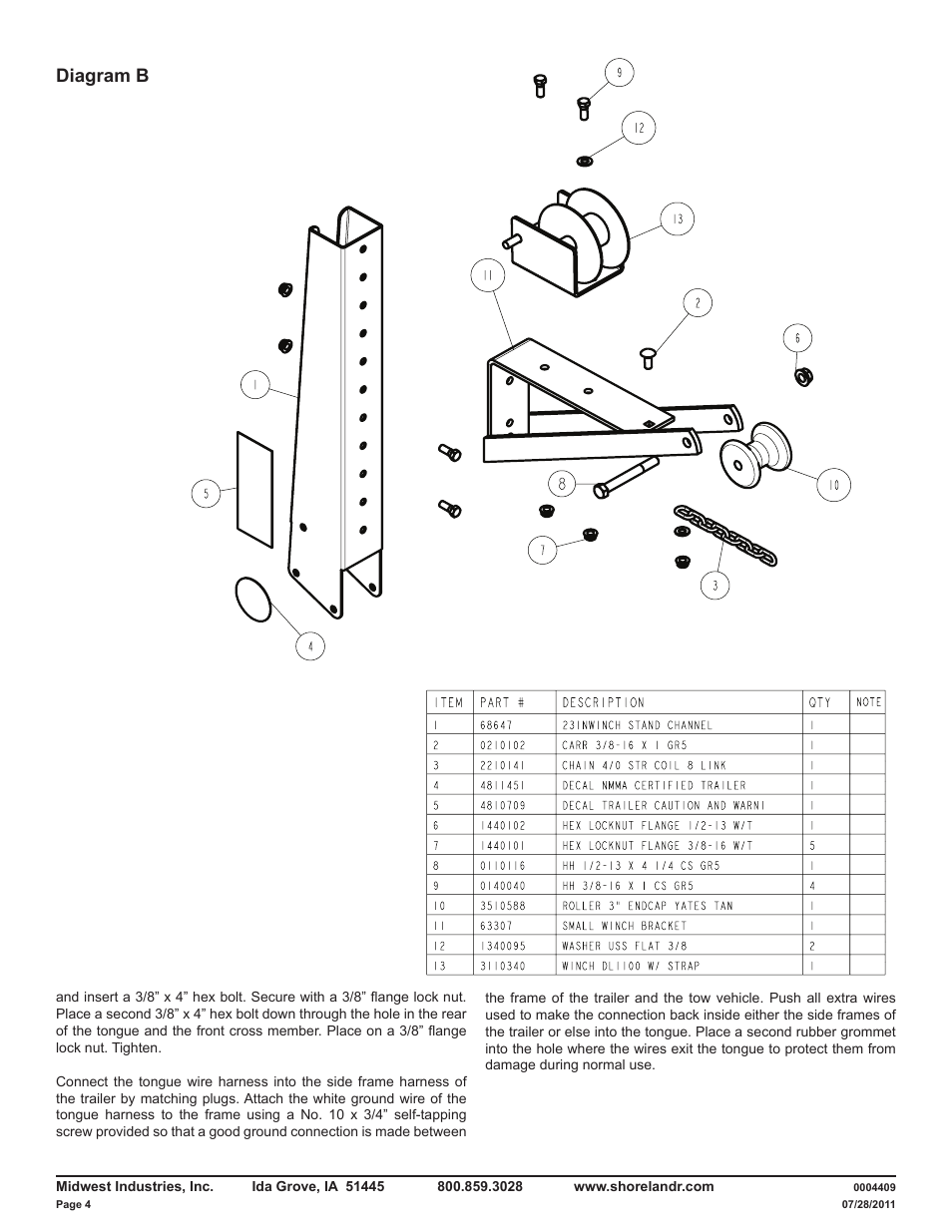 Diagram b | ShoreLand'r LUB14TS User Manual | Page 4 / 8