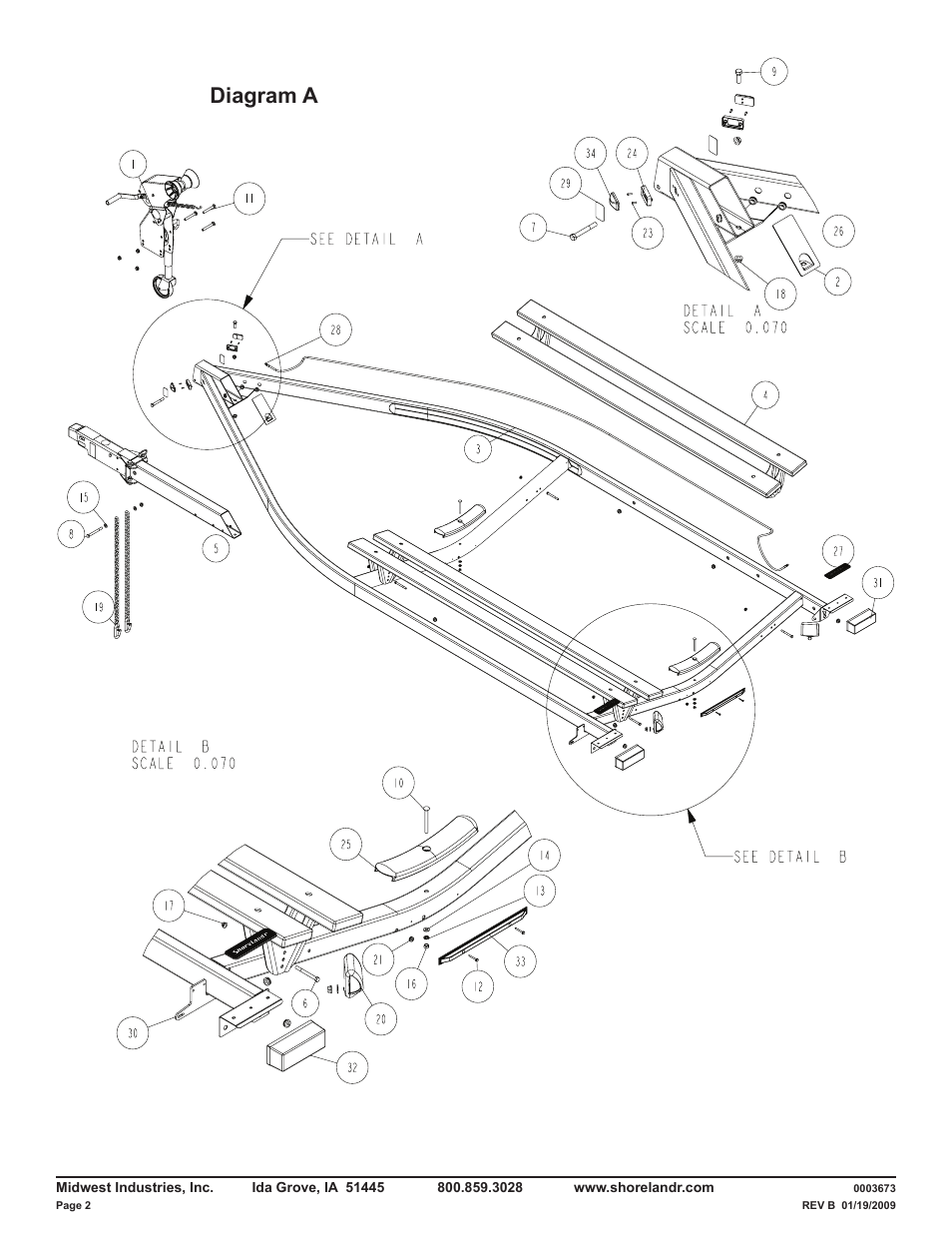 Diagram a | ShoreLand'r LUB29CBLW V.1 User Manual | Page 2 / 12