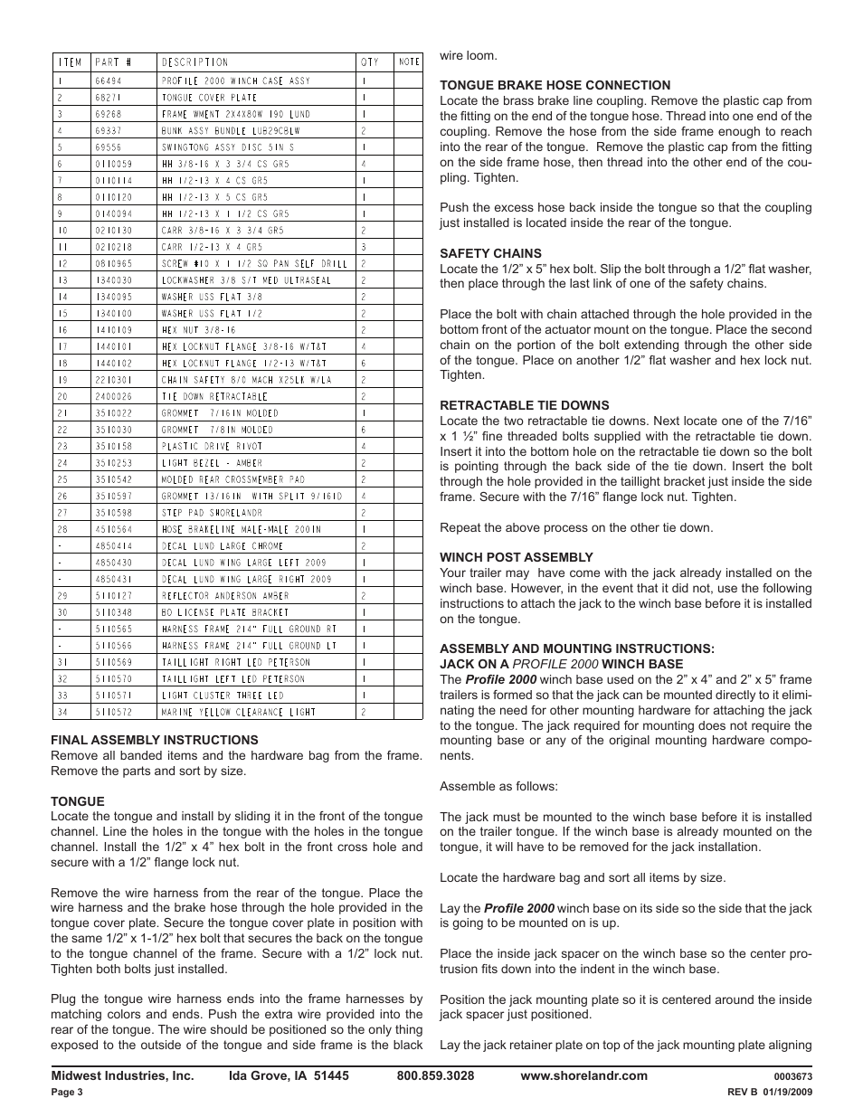 ShoreLand'r LUB29CBLW V.1 User Manual | Page 3 / 12