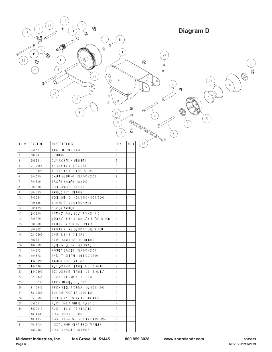 Diagram d | ShoreLand'r LUB29CBLW V.1 User Manual | Page 6 / 12