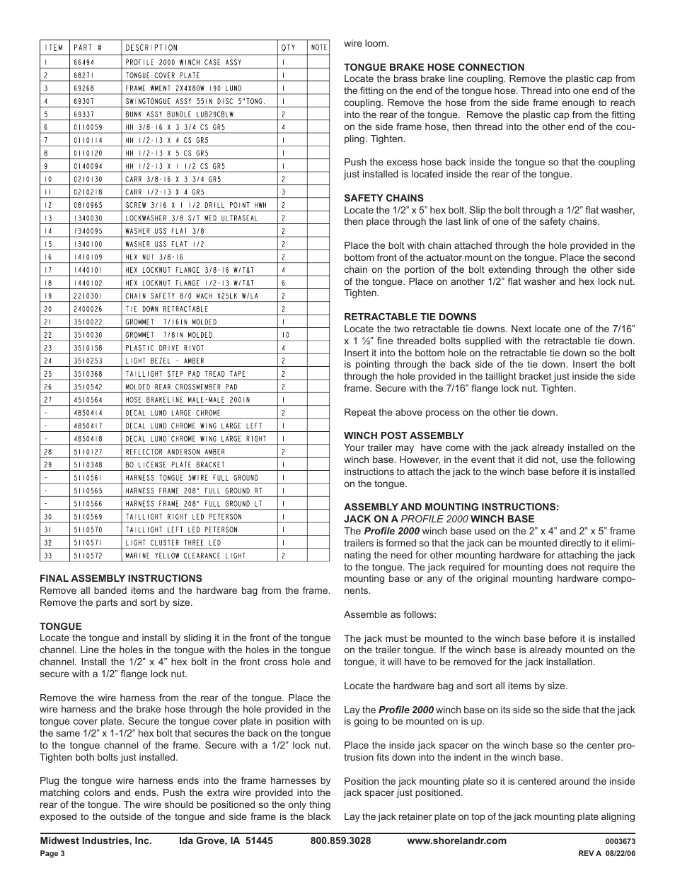 ShoreLand'r LUB29CBLW V.2 User Manual | Page 3 / 12
