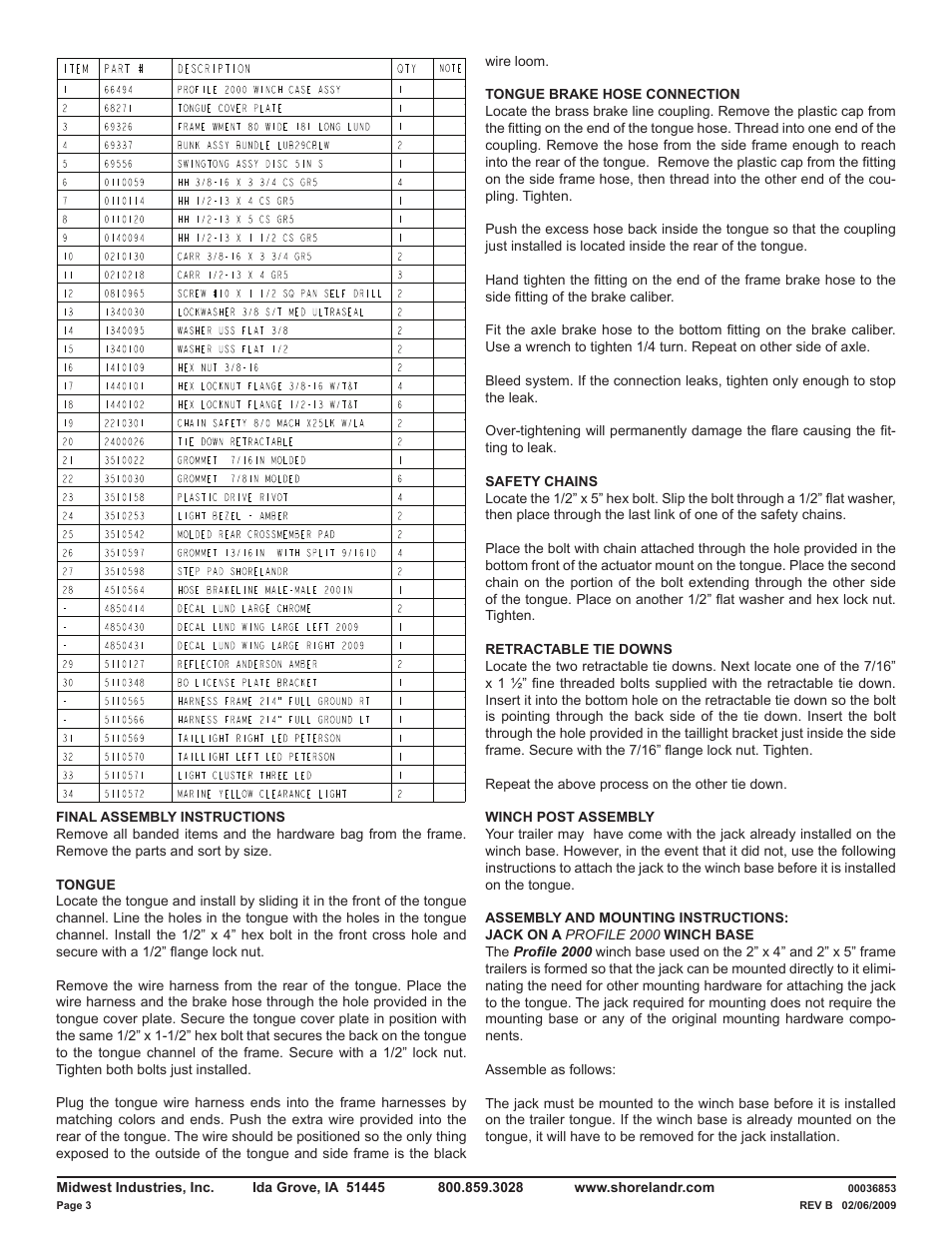 ShoreLand'r LUB29CBSW V.1 User Manual | Page 3 / 14
