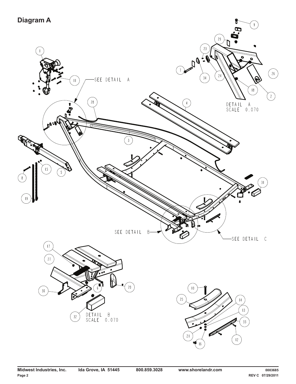 Diagram a | ShoreLand'r LUB29CBSW V.3 User Manual | Page 2 / 14