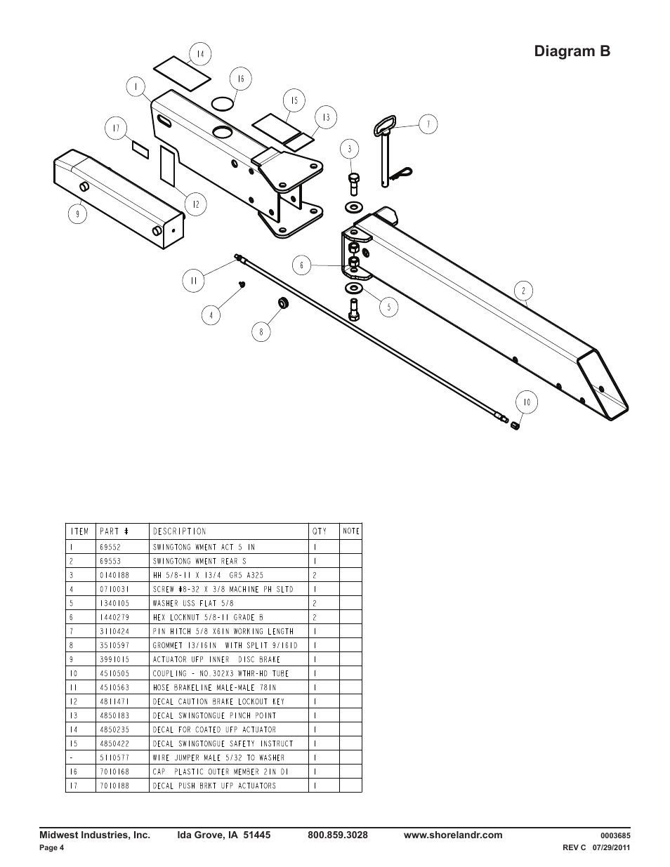 Diagram b | ShoreLand'r LUB29CBSW V.3 User Manual | Page 4 / 14