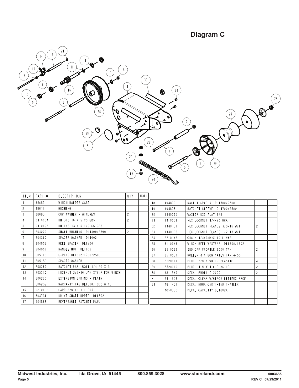 Diagram c | ShoreLand'r LUB29CBSW V.3 User Manual | Page 5 / 14