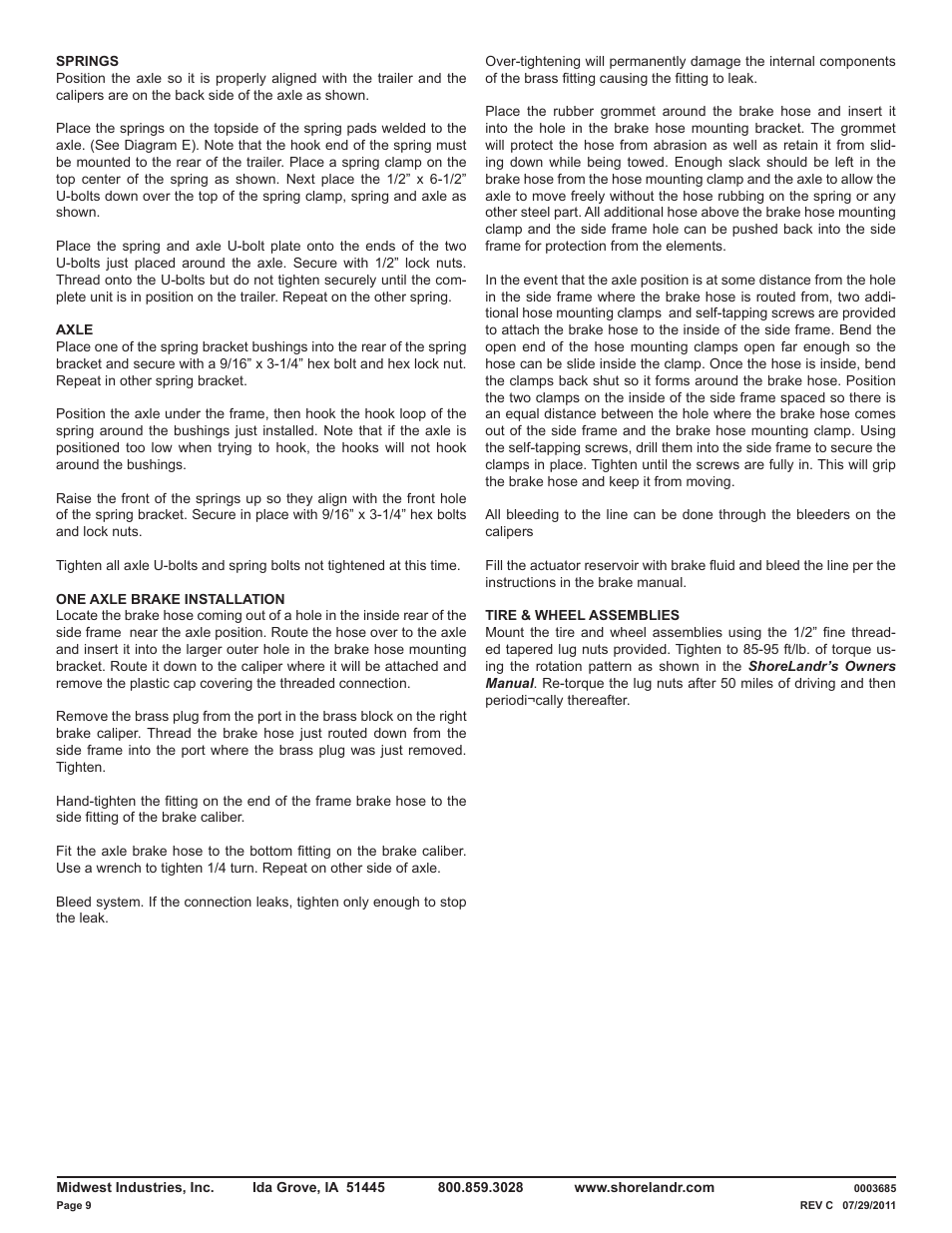 ShoreLand'r LUB29CBSW V.3 User Manual | Page 9 / 14