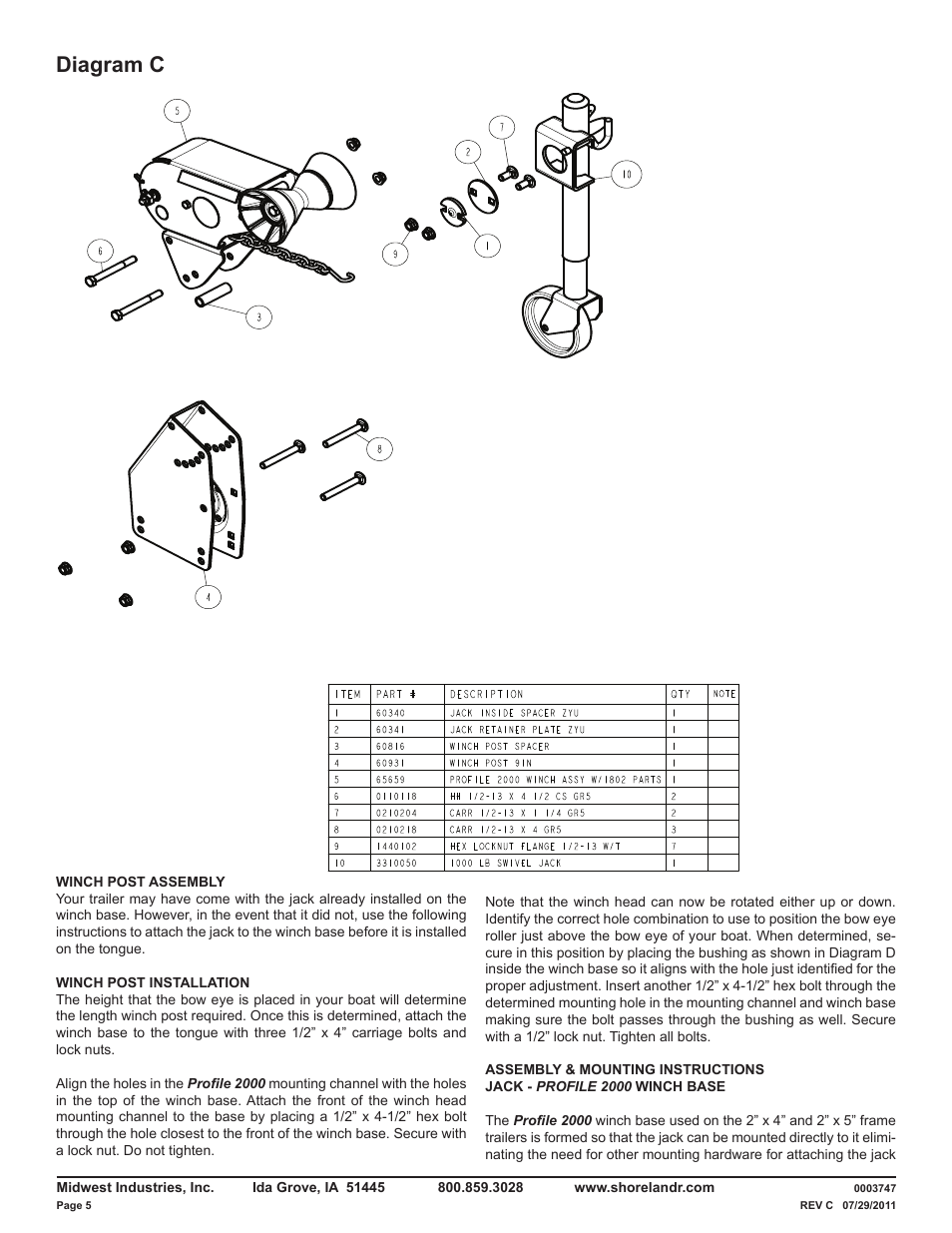 Diagram c | ShoreLand'r LUB40TABBXLW V.1 User Manual | Page 5 / 15