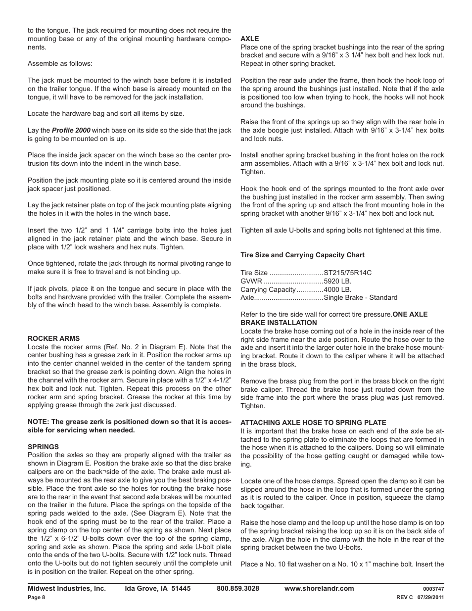 ShoreLand'r LUB40TABBXLW V.1 User Manual | Page 8 / 15