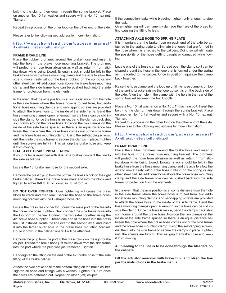 ShoreLand'r LUB40TABBXLW V.1 User Manual | Page 9 / 15