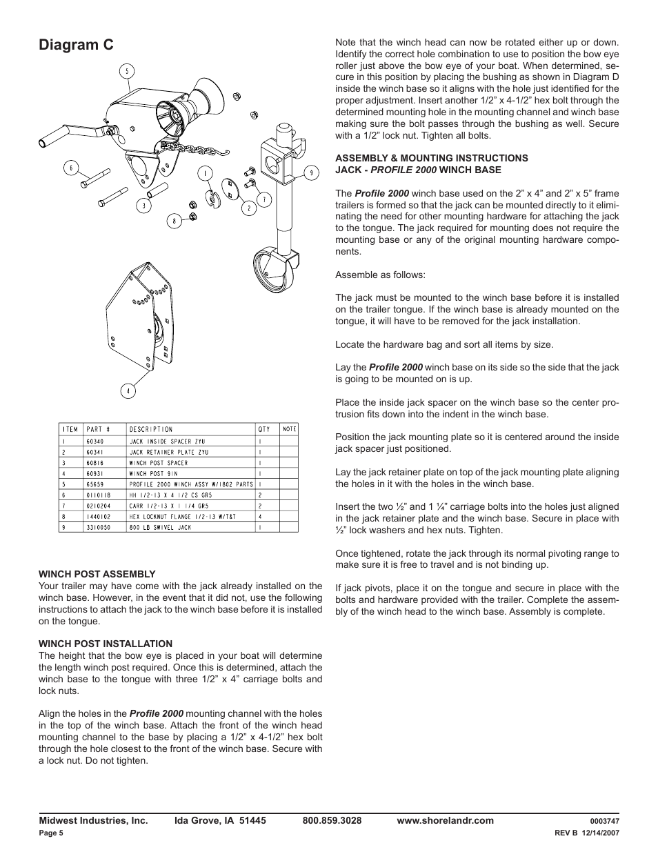Diagram c | ShoreLand'r LUB40TABBXLW V.3 User Manual | Page 5 / 14