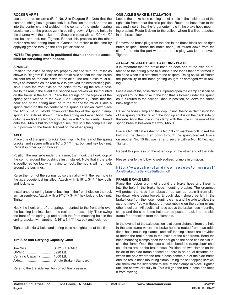 ShoreLand'r LUB40TABBXLW V.3 User Manual | Page 8 / 14